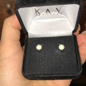 Kay earrings simple mint green new never used